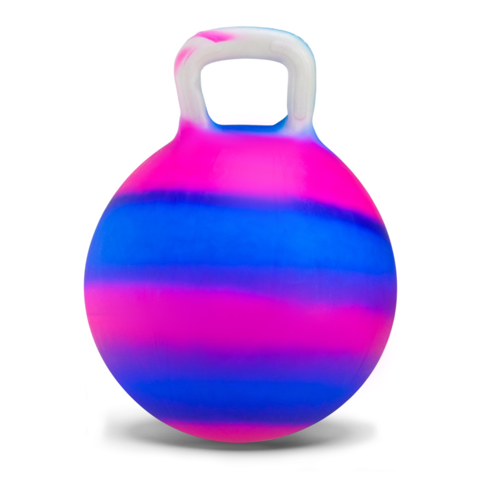 Детский резиновый мяч Bambi RB26528-1 с ручкой, 40 см, 300 грамм