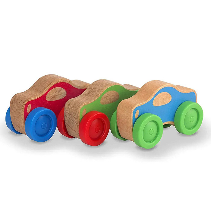 Дерев'яна автомобільна пірамідка для малюків Melissa&Doug MD4051, 3 кольори