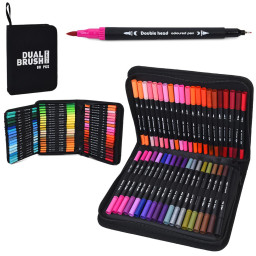 Набор скетч-маркеров Bambi MK 5766-80 двусторонние 80 штук