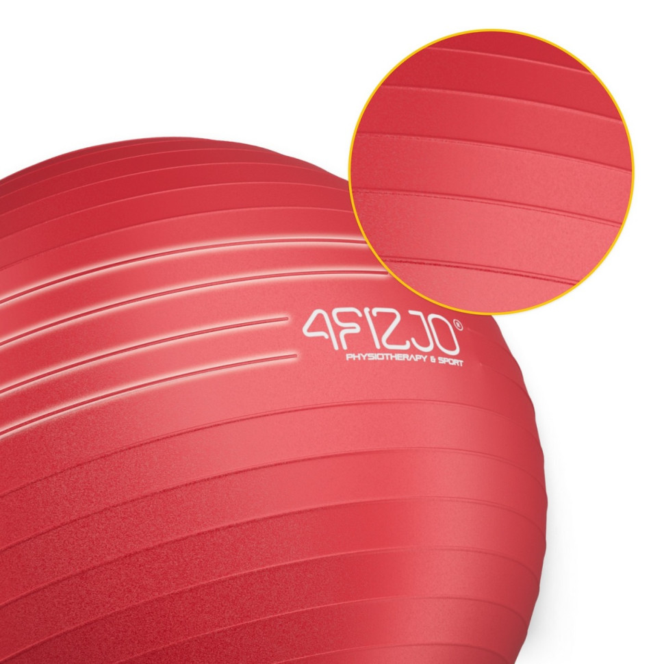 М'яч для фітнесу фітбол 4FIZJO P-5907739316356, 75 см, Red