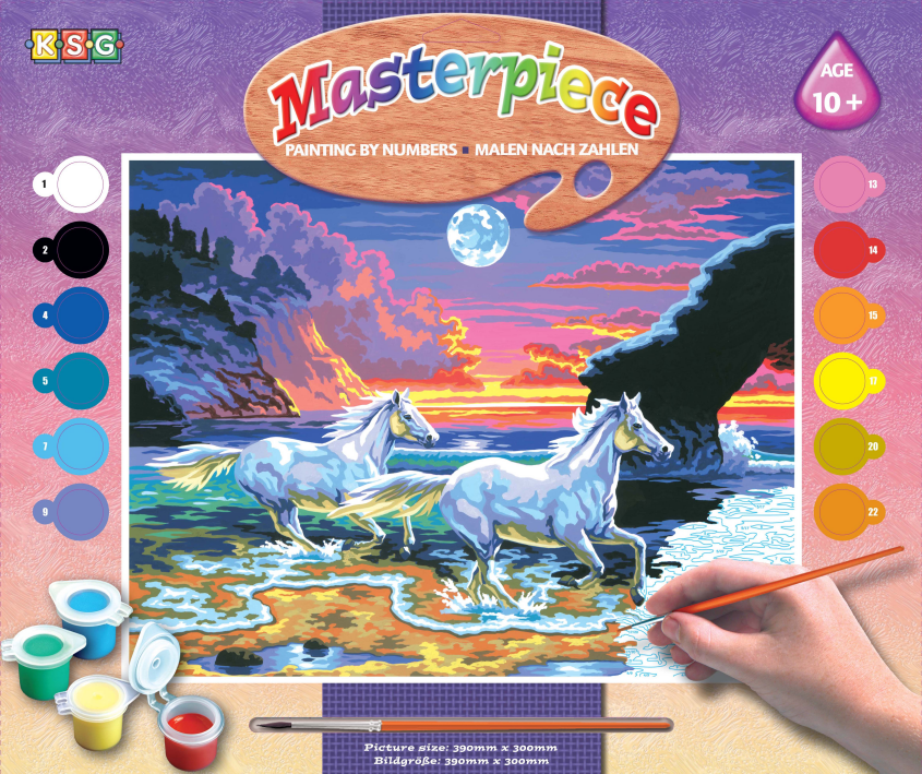 Набір для творчості Sequin Art PAINTING BY NUMBERS SENIOR Horses in the Surf SA0041
