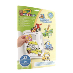 Детская раскраска "Транспорт" Mini Kids Crayola 25-6938, 32 страницы и 4 страницы наклейок