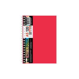 Блокнот А5 Апельсин Б-БП5-120(Red) 120 аркушів, пружина збоку