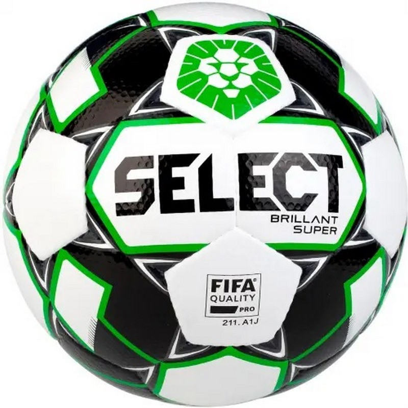 М'яч футбольний BRILLANT SUPER PFL Select 361590-228 білий, сірий № 5