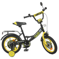 Велосипед дитячий PROF1 Y1443 14 дюймів, жовтий