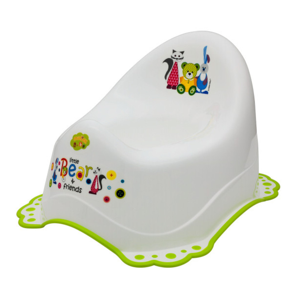 Горшок детский Bear&Friends 2K Maltex 5313_50 white-green