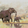 Алмазна мозаїка «Сім'я слонів» Strateg HX321 30х40 см 