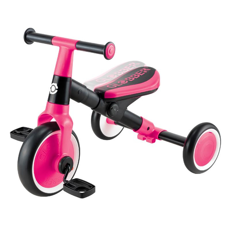 Велосипед дитячий LEARNING TRIKE 2в1 GLOBBER 735-110 фуксія, до 20кг, 3 колеса