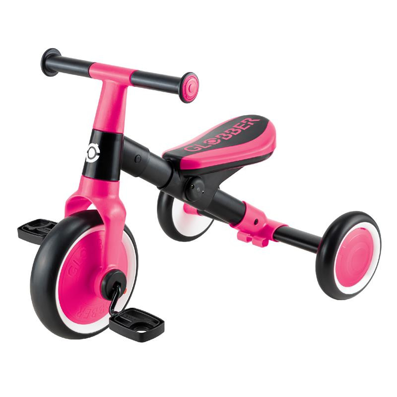 Велосипед дитячий LEARNING TRIKE 2в1 GLOBBER 735-110 фуксія, до 20кг, 3 колеса