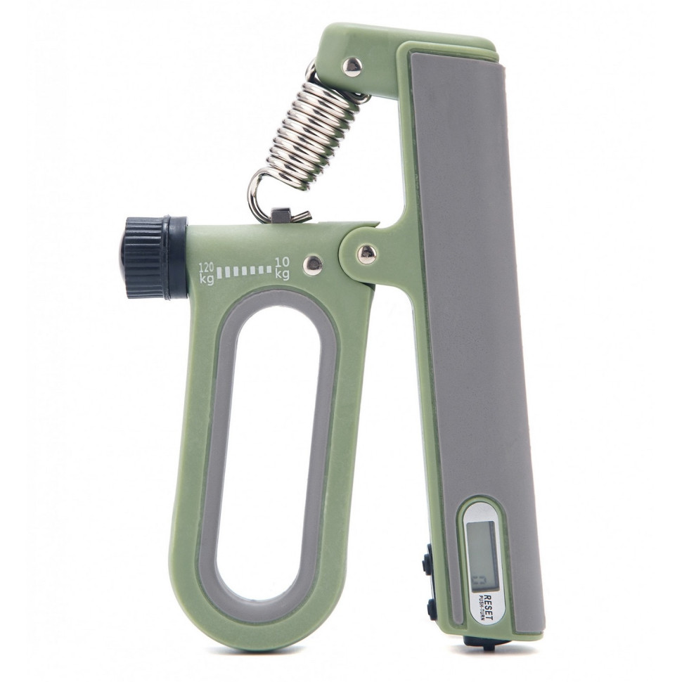 Эспандер кистевой с регулируемой нагрузкой и счетчиком Cornix XR-0275 Green/Grey 10-120 кг