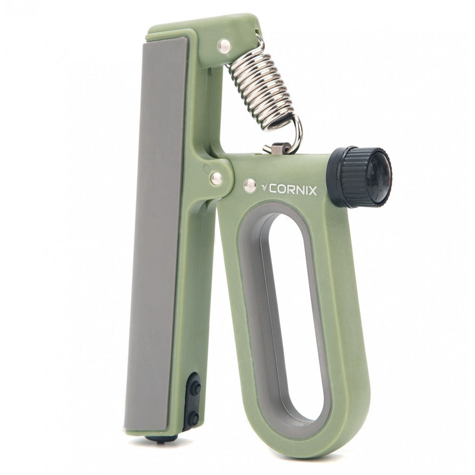 Эспандер кистевой с регулируемой нагрузкой и счетчиком Cornix XR-0275 Green/Grey 10-120 кг