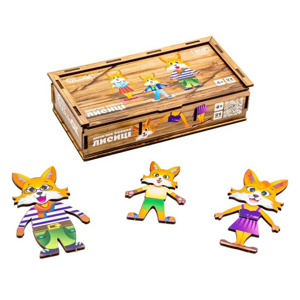 Деревянная настольная игра Лисички PuzzleOK Puz-42121