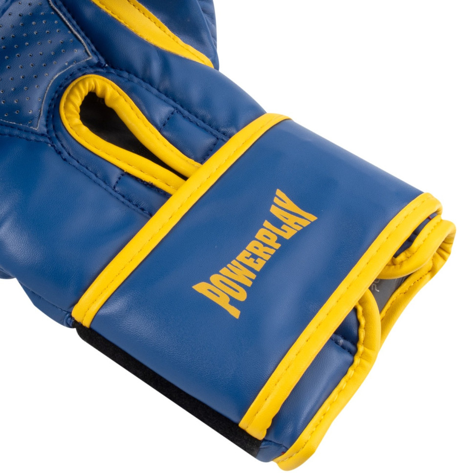 Боксерские перчатки 3021 Ukraine PowerPlay PP_3021_14oz_Blue-Yellow, Сине-желтые 14 унций
