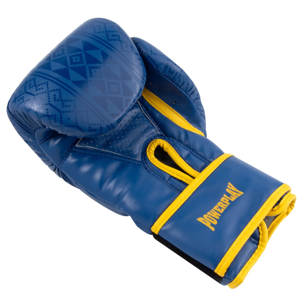 Боксерские перчатки 3021 Ukraine PowerPlay PP_3021_14oz_Blue-Yellow, Сине-желтые 14 унций