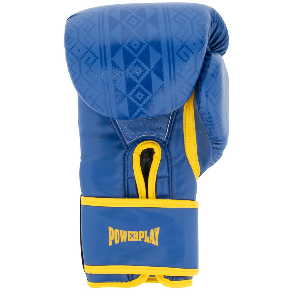 Боксерские перчатки 3021 Ukraine PowerPlay PP_3021_14oz_Blue-Yellow, Сине-желтые 14 унций