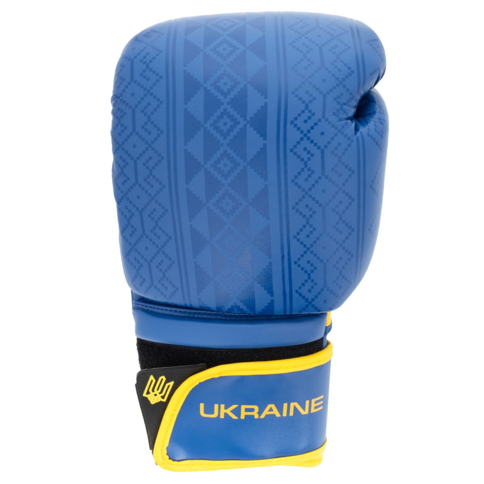 Боксерские перчатки 3021 Ukraine PowerPlay PP_3021_14oz_Blue-Yellow, Сине-желтые 14 унций