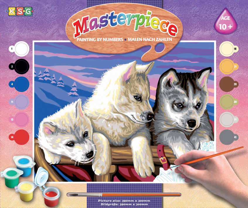 Набір для творчості Sequin Art PAINTING BY NUMBERS SENIOR Huskies SA1036