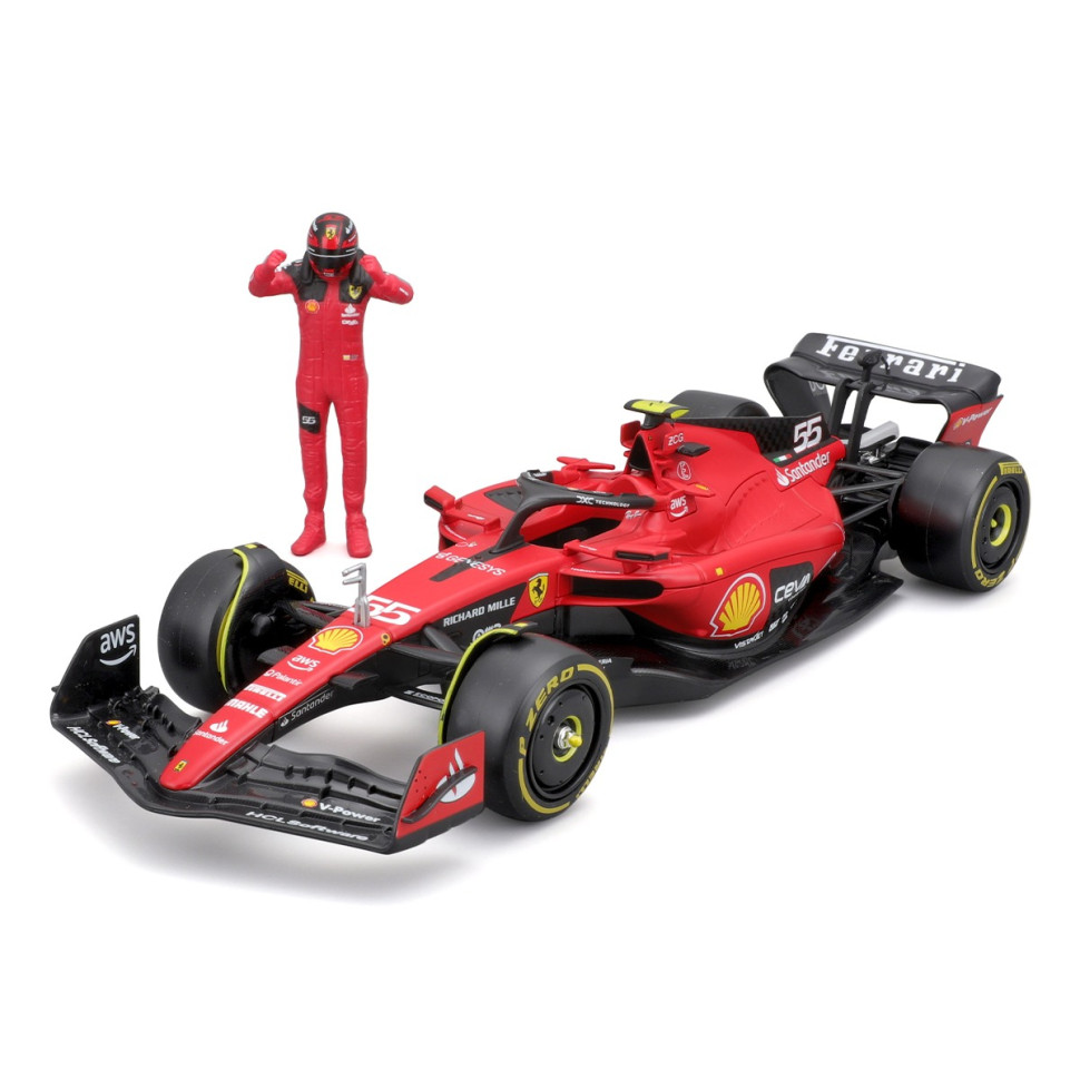 Автомодель з фігуркою FERRARI SF-23 Bburago 18-26809 масштаб 1:24