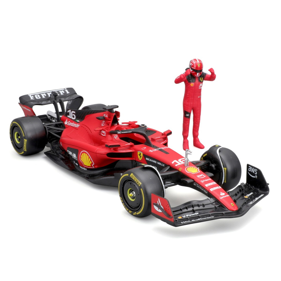 Автомодель з фігуркою FERRARI SF-23 Bburago 18-26809 масштаб 1:24