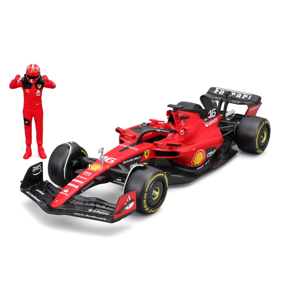 Автомодель з фігуркою FERRARI SF-23 Bburago 18-26809 масштаб 1:24