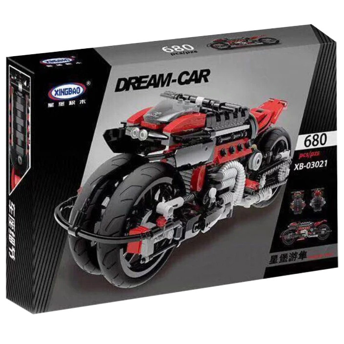 Конструктор XINGBAO XB-03021 MOC Футуристичный мотоцикл, 680 эл
