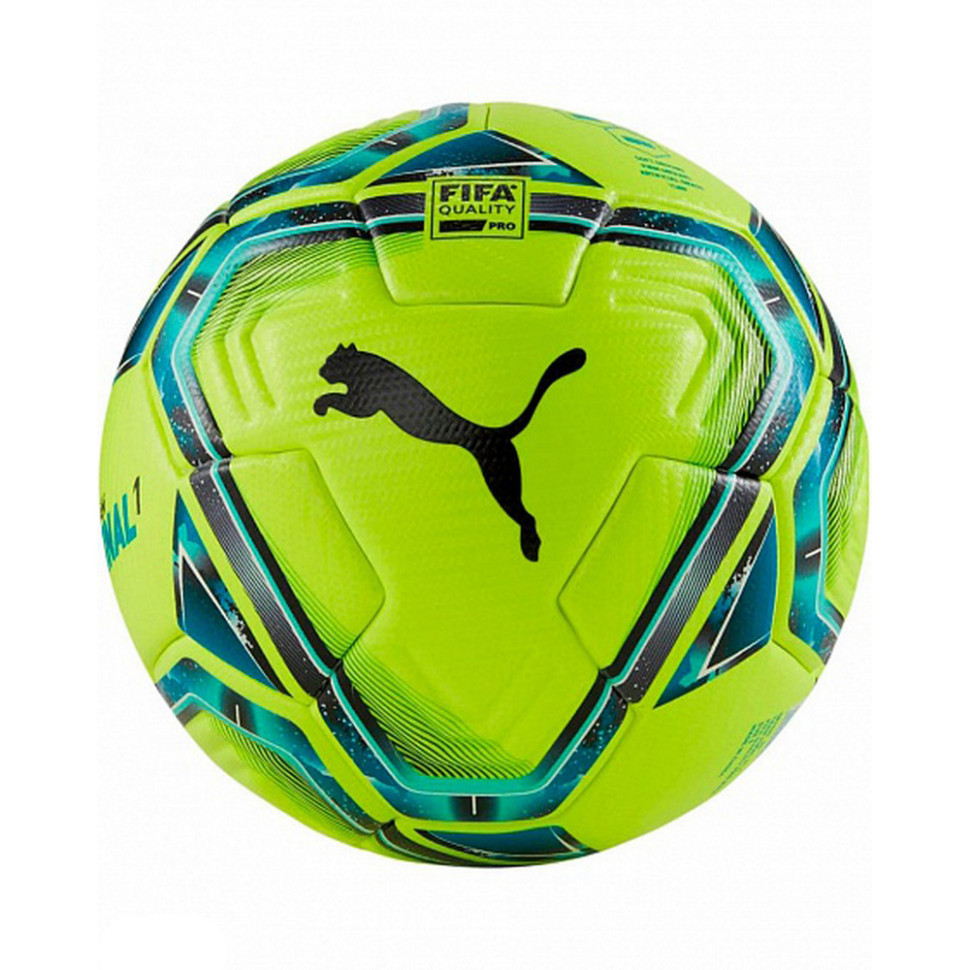 Мяч футбольный team FINAL 21.1 FIFA Quality Pro Ball Puma 083236-03 салатовый, черный, № 5