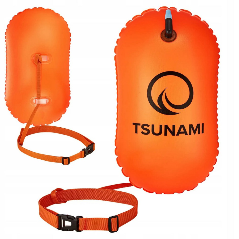 Буй для плавания Basic Tsunami TS008 надувной, оранжевый