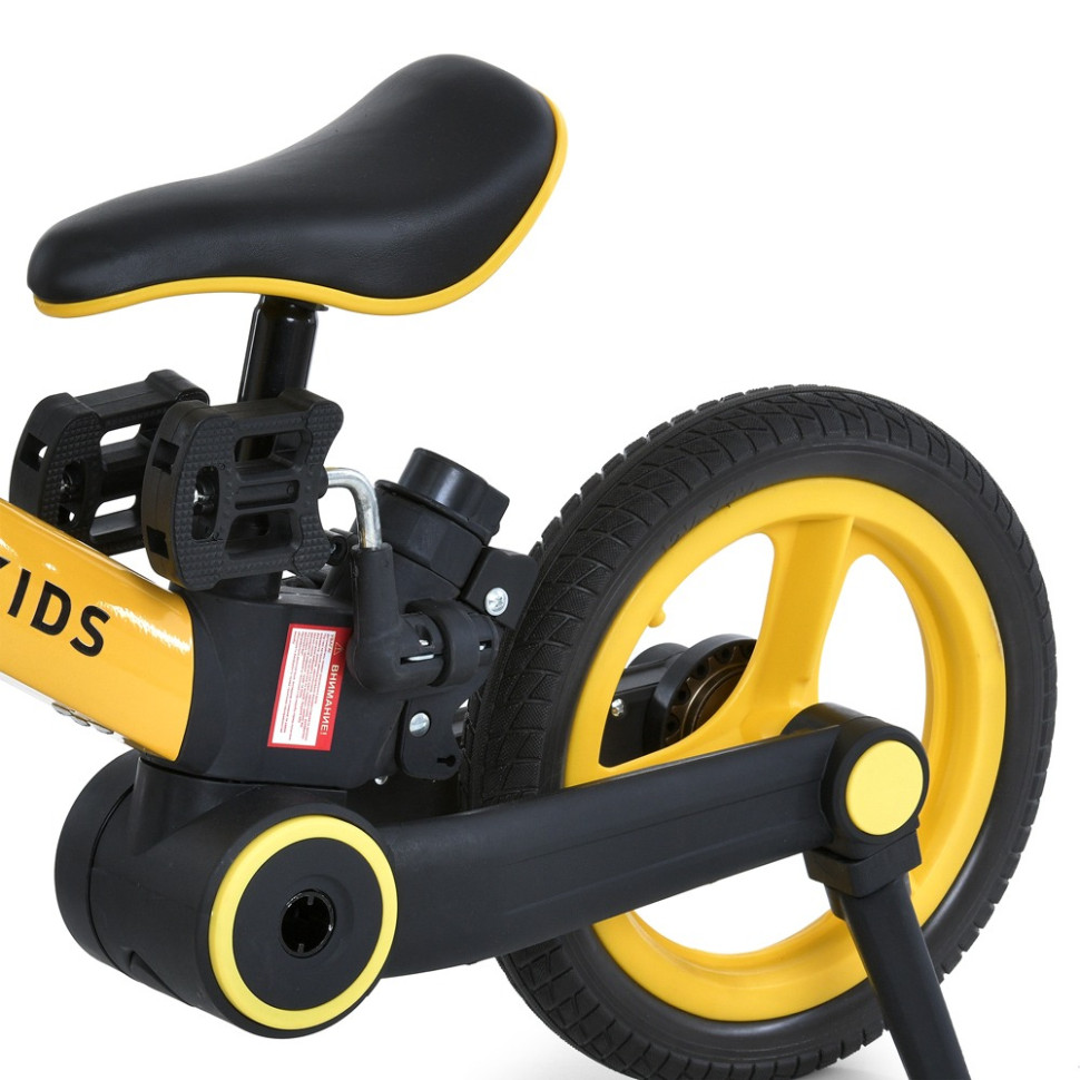 Велосипед-трансформер 3 в 1 PROF1 KIDS MB 1021-7, 12 дюймів, жовтий