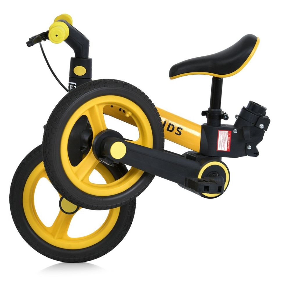 Велосипед-трансформер 3 в 1 PROF1 KIDS MB 1021-7, 12 дюймів, жовтий