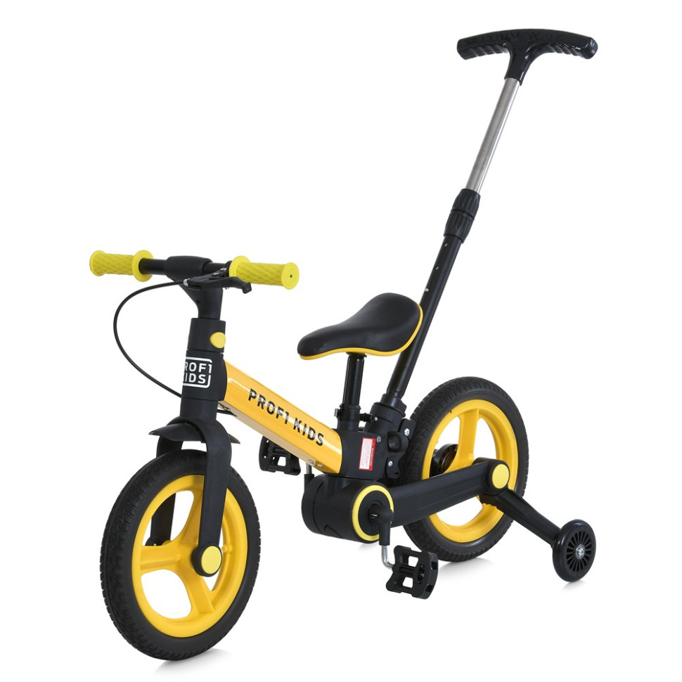 Велосипед-трансформер 3 в 1 PROF1 KIDS MB 1021-7, 12 дюймів, жовтий