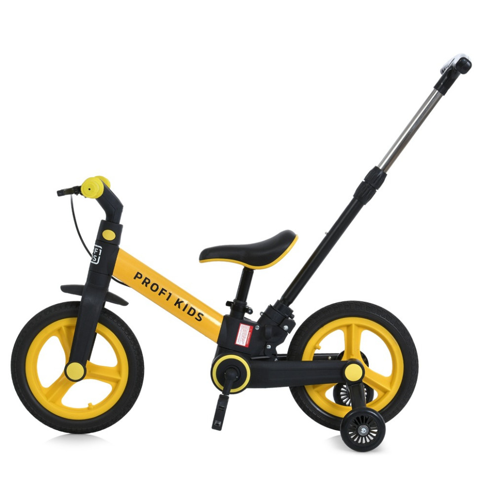 Велосипед-трансформер 3 в 1 PROF1 KIDS MB 1021-7, 12 дюймів, жовтий