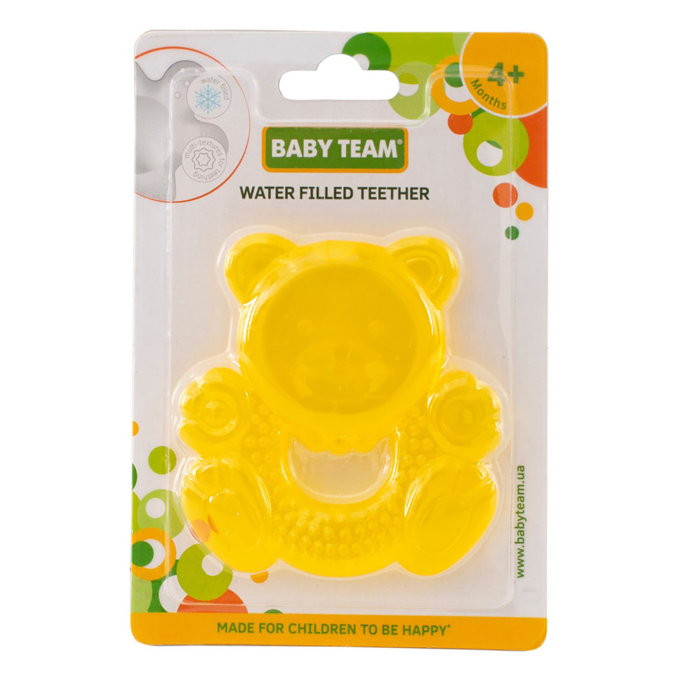 Прорезыватель с водой Baby Team 4004_ведмедик жовтий