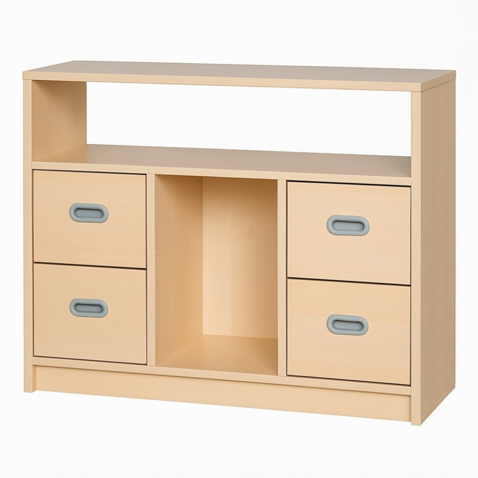 Тумба с открытой верхней полкой и выдвижными ящиками TIA-SPORT sm-1552