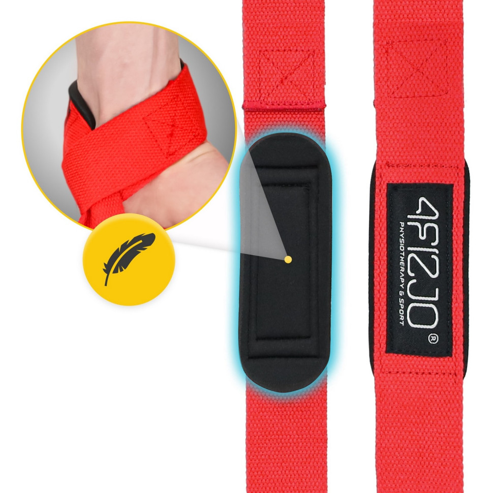 Лямки для становой тяги Deadlift Straps 4FIZJO P-5905973402286 Red