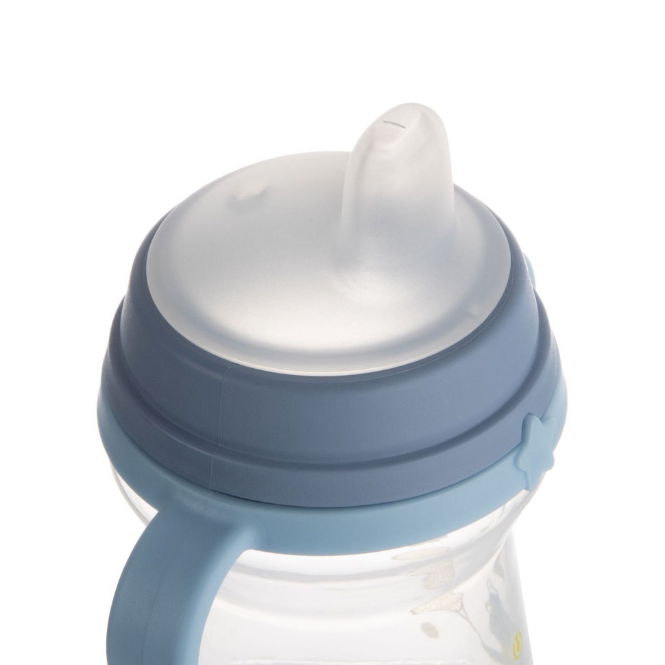 Кружка тренировочная с силиконовым носиком Bonjour Paris FirstCup Canpol babies 56/612_blu 150 мл