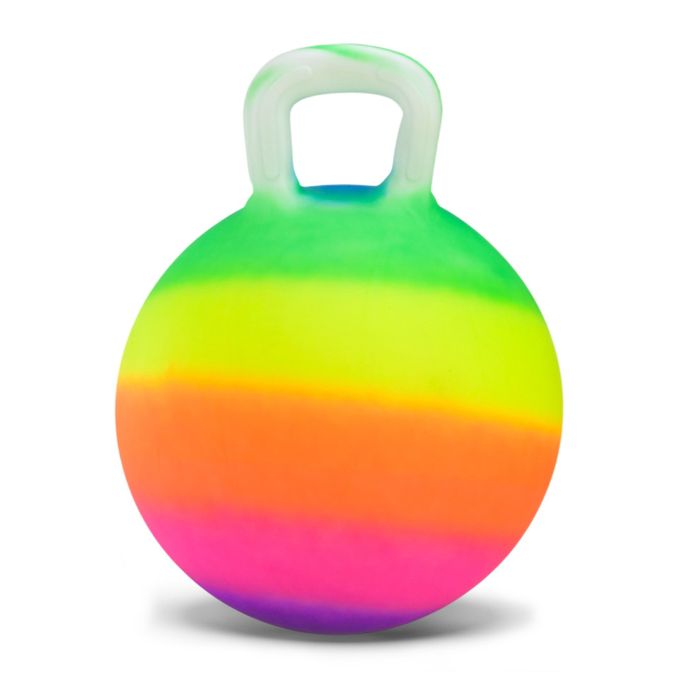 Детский резиновый мяч Bambi RB26528-3 с ручкой, 40 см, 300 грамм