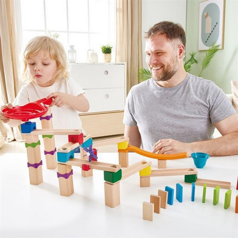 Конструктор-лабиринт Marble Run Гоночная трасса Hape E1101 81 элемент