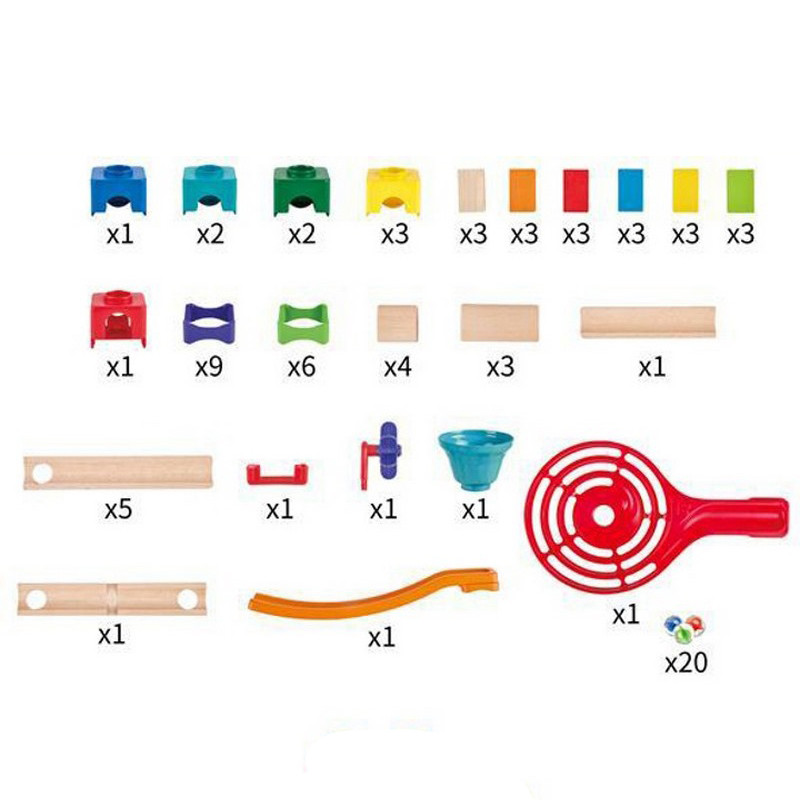 Конструктор-лабиринт Marble Run Гоночная трасса Hape E1101 81 элемент