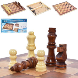 Набор настольных игр "Шахматы, нарды, шашки 3 в 1" Bambi W6628 деревянные Набор настольных игр "Шахматы, нарды, шашки 3 в 1" Bambi W6628 деревянные