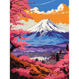 Картина по номерам "Чарующая Фудзи" Идейка KHO2900, 30x40 см