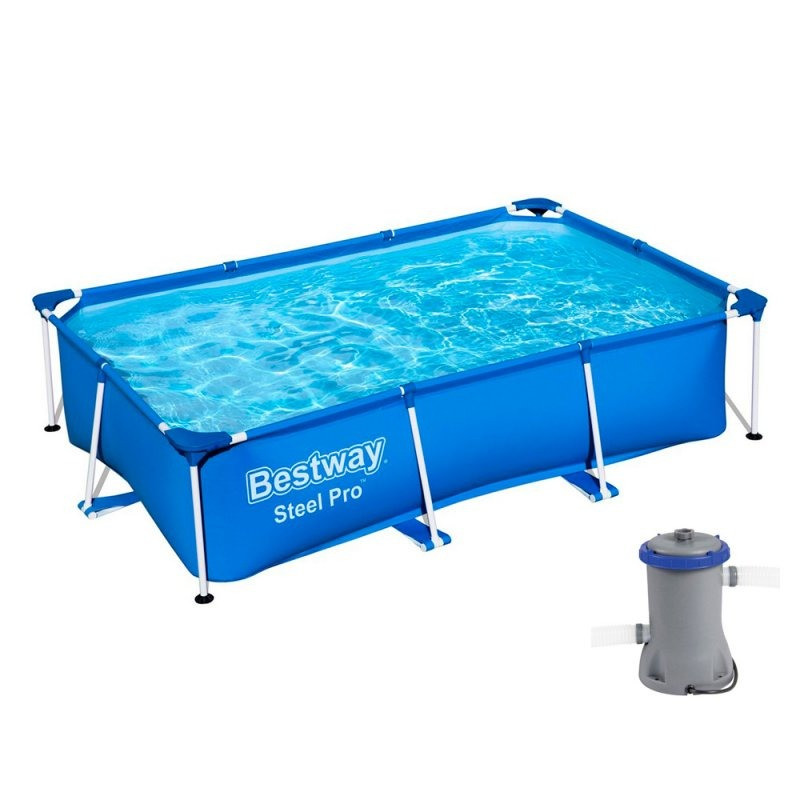 Каркасный бассейн Bestway 12965, 228х159х42 см, 1270 л, с картриджным насосом фильтром