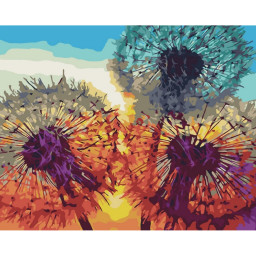 Картина за номерами "Кульбабки на заході сонця" Brushme BS35646, 40x50 см 