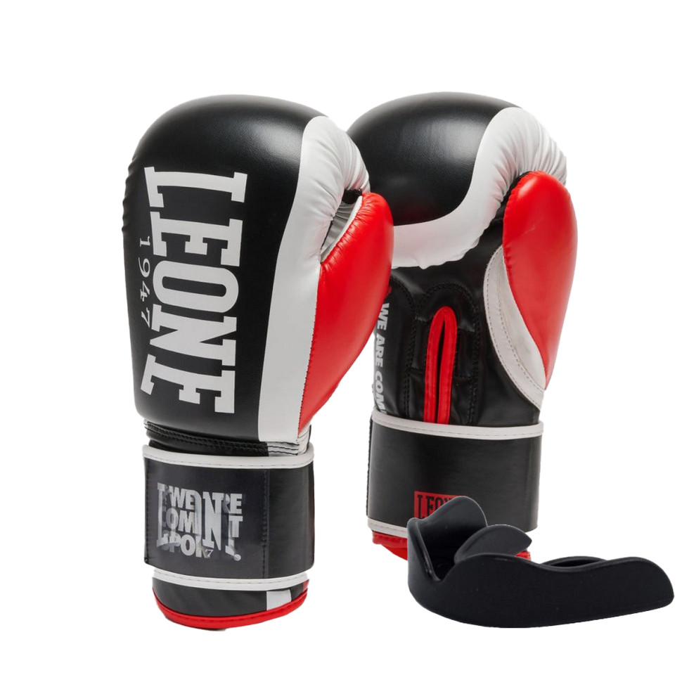 Боксерські рукавиці GN333 LOGO WACS Leone GN333_Black_10oz 10 унцій (капа в комплекті)