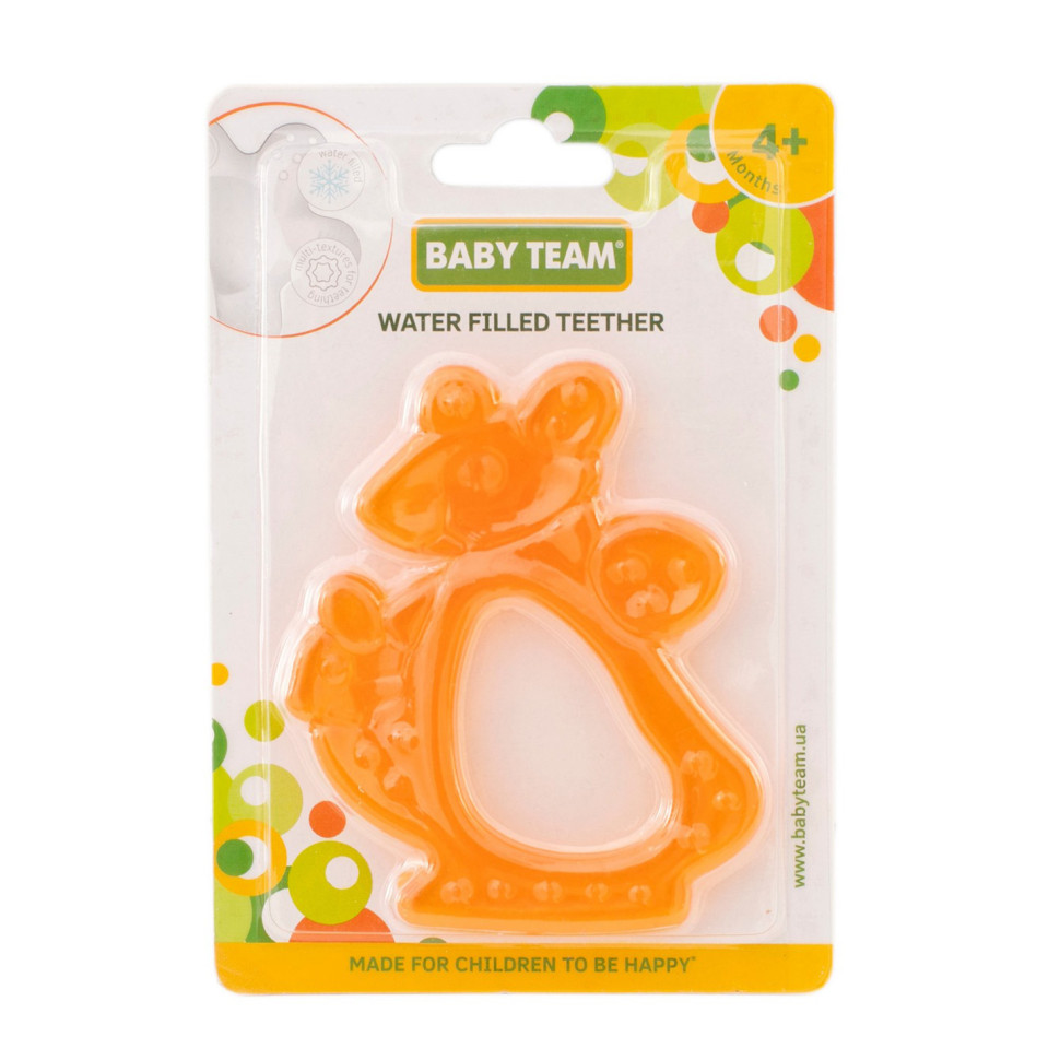 Прорезыватель с водой Baby Team 4004_кенгуру_помаранчевий