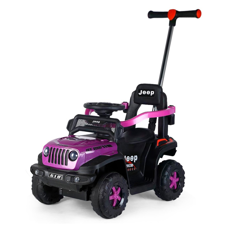 Дитяча каталка-толокар Bambi Racer M 5789EL-9 фіолетовий, з батьківською ручкою