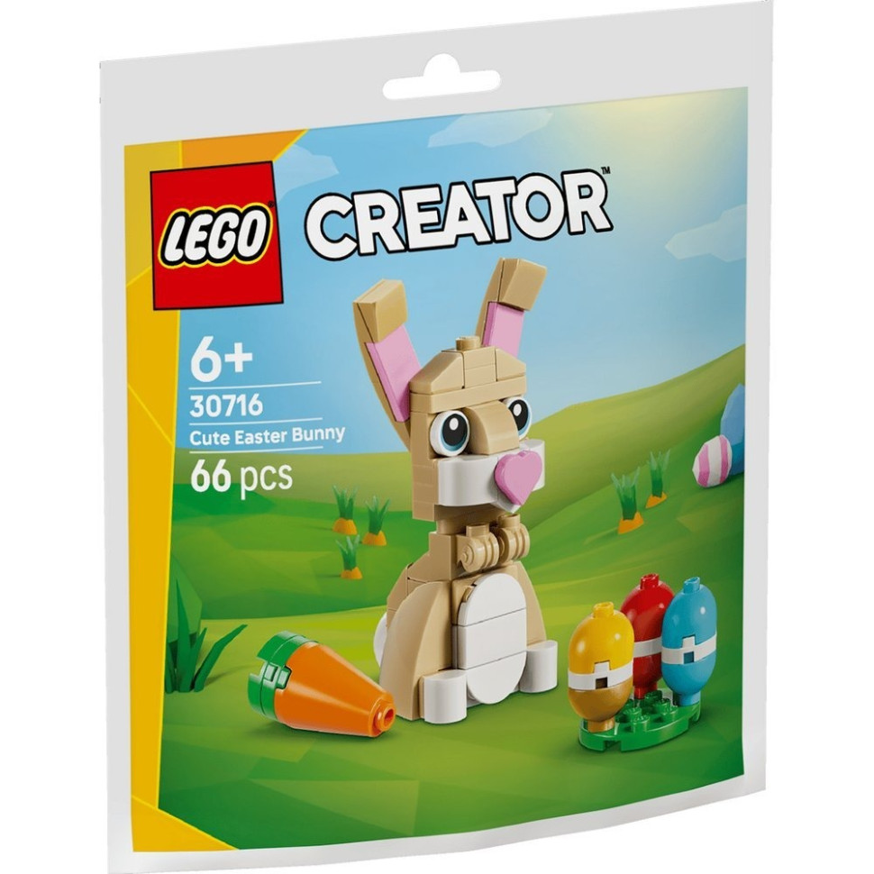 Конструктор Очаровательный пасхальный кролик LEGO Creator 30716, 66 деталей