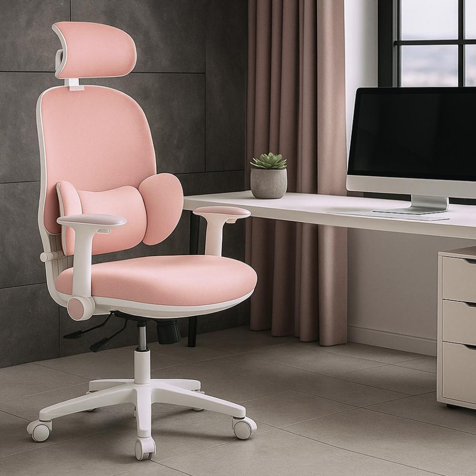 Подростковое офисное кресло Junior T2 Mealux HF-T2 F/KP, Pink 100 кг