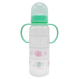 Бутылочка пластиковая с ручками Mega Zayka MGZ-0207(Green) 250 мл