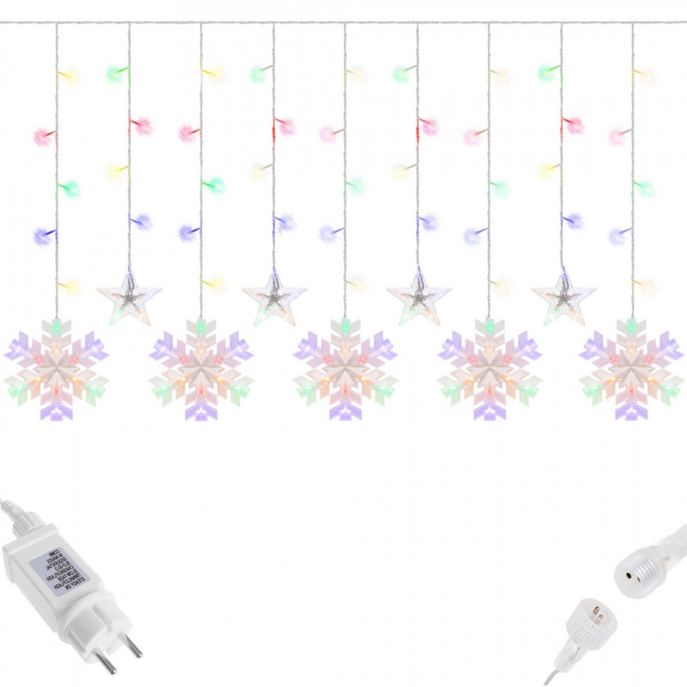 Гірлянда бахрома вулична Springos CL4019, 2.7 м 138 LED, Mix
