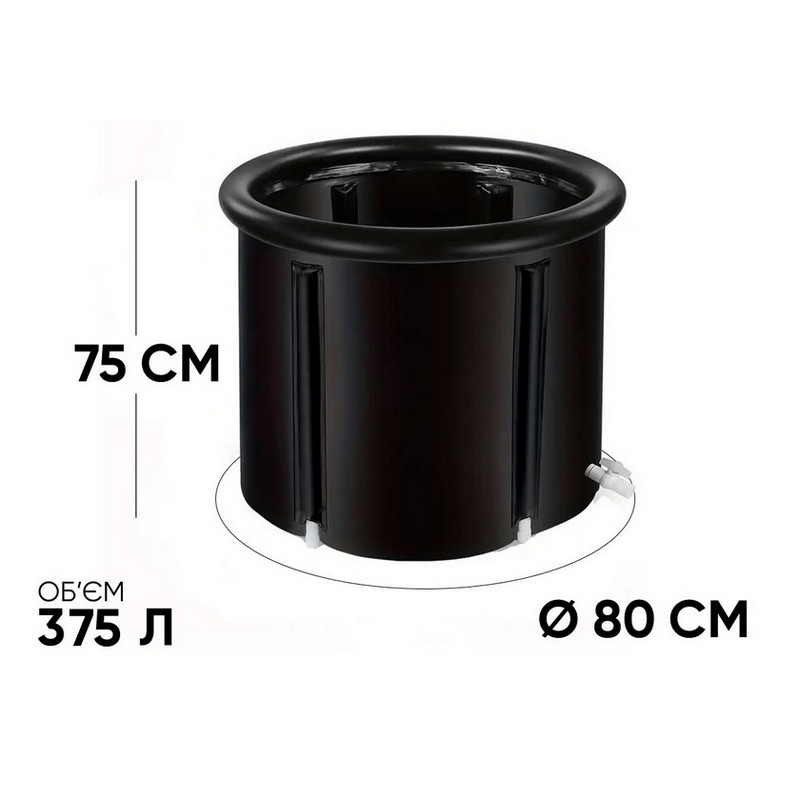 Каркасна крижана кріо ванна EasyFit EF-2306 круглий басейн 375 л